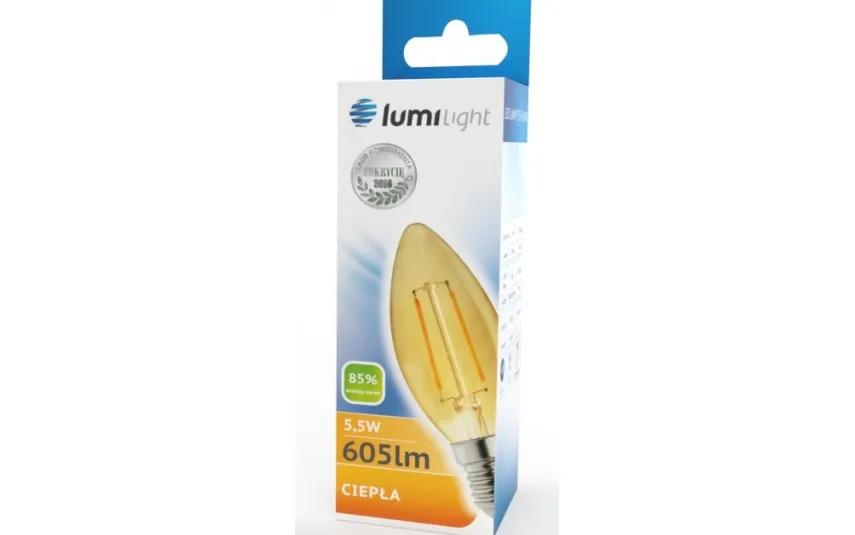 Lumilight ŻARÓWKA LED C35 FLMG E14 5,5W CIEPŁA LL4804 Sale