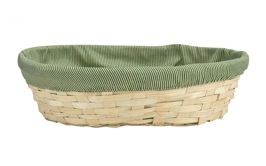MPLCo Bambusowy koszyk dekoracyjny 29x21x7 owalny Clearance