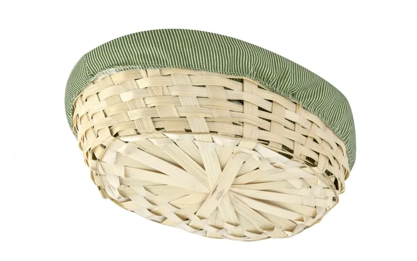MPLCo Bambusowy koszyk dekoracyjny 29x21x7 owalny Clearance