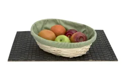 MPLCo Bambusowy koszyk dekoracyjny 29x21x7 owalny Clearance
