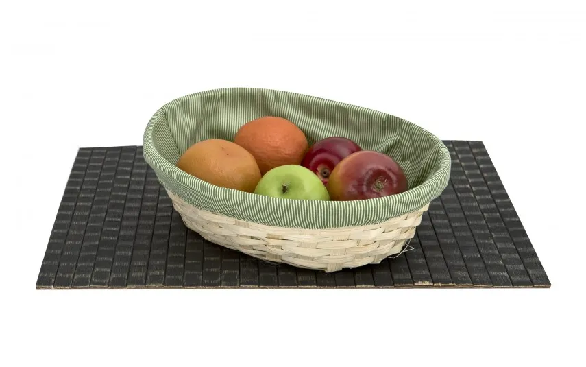 MPLCo Bambusowy koszyk dekoracyjny 29x21x7 owalny Clearance
