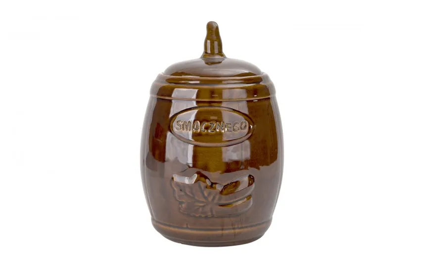 Chomik Beczka ceramiczna na ogórki 3,5 L brązowa Sale