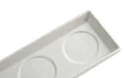 MPLCo Biały zestaw ceramiczny do dipów taca + 3 miski Sale