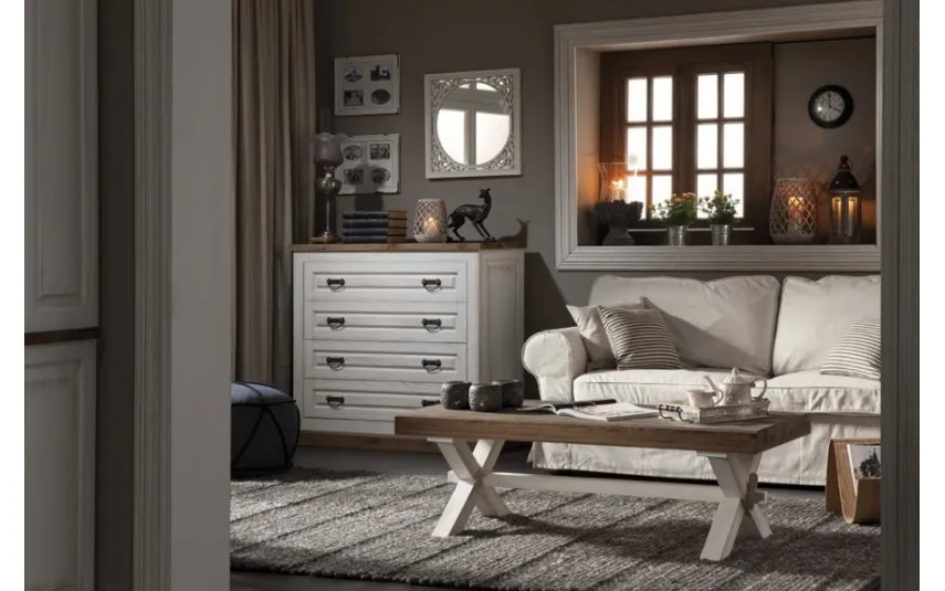 Witek Home by K Biurko P28 Biały postarzany 02 Best