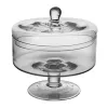 Sigma Glass Bomboniera szklana z pokrywą 20 cm Sigma 1624 Fashion
