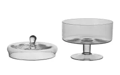 Sigma Glass Bomboniera szklana z pokrywą 20 cm Sigma 1624 Fashion