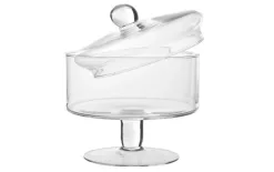 Sigma Glass Bomboniera szklana z pokrywą 20 cm Sigma 1624 Fashion