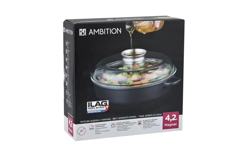 Ambition Bryftanna patelnia głęboka 3,9 L Magnat Discount
