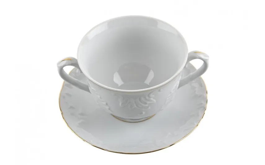 Cmielow Bulionówka ze spodkiem Rococo New