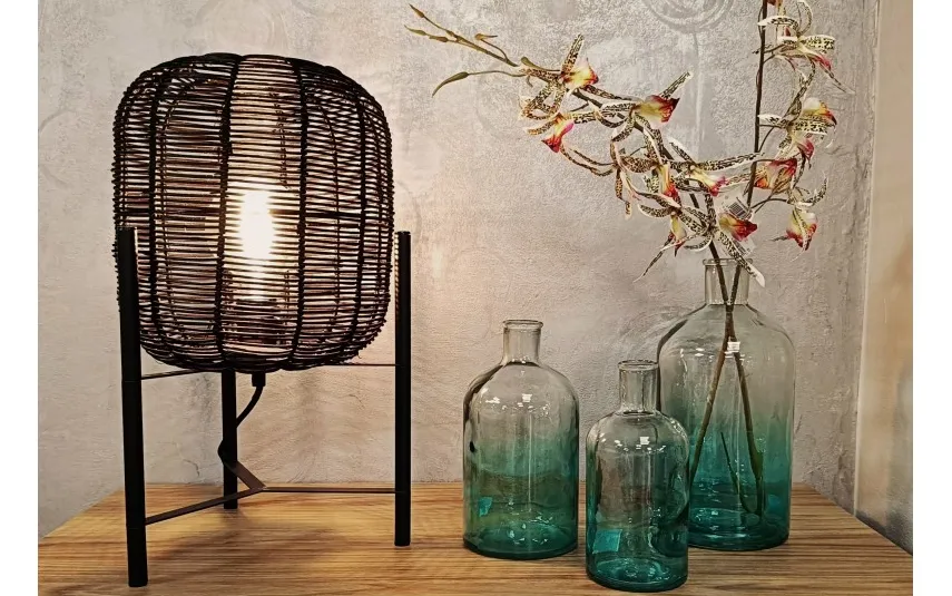 San Miguel Butelka ozdobna 19,5 cm Retro niebieska 5713 Outlet