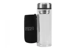 Witek Home Butelka szklana 1L w pokrowcu Fashion