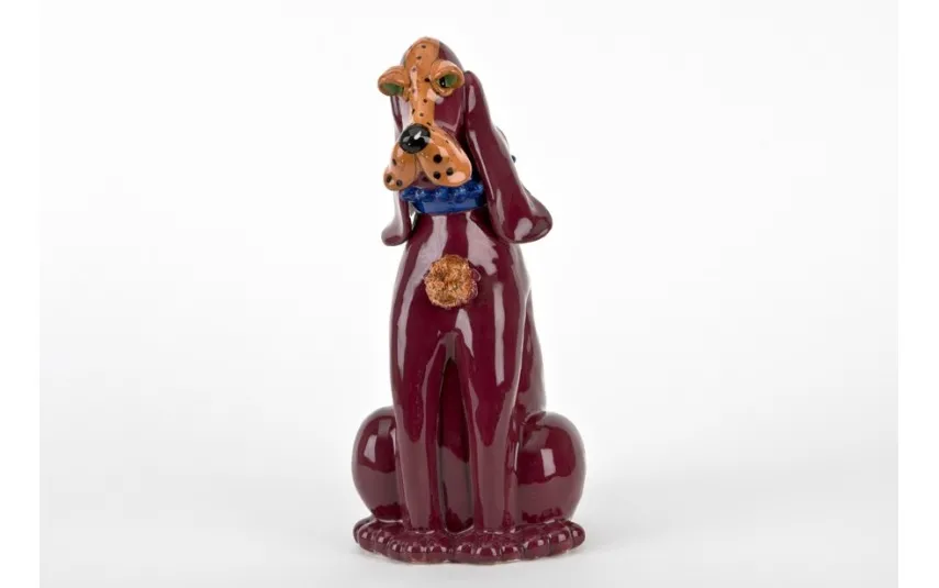 Witek Home Ceramiczna skarbonka Pies czerwony New