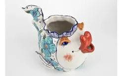 Witek Home Ceramiczny imbryk Ryba niebieskie kwiaty Clearance