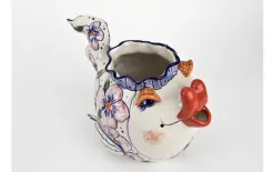 Witek Home Ceramiczny imbryk Ryba różowe kwiaty Discount