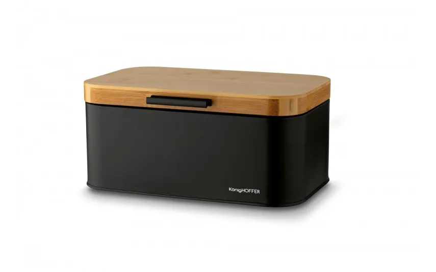 KonigHOFFER Chlebak stalowy 30,5x18x14 cm Capri czarny Outlet