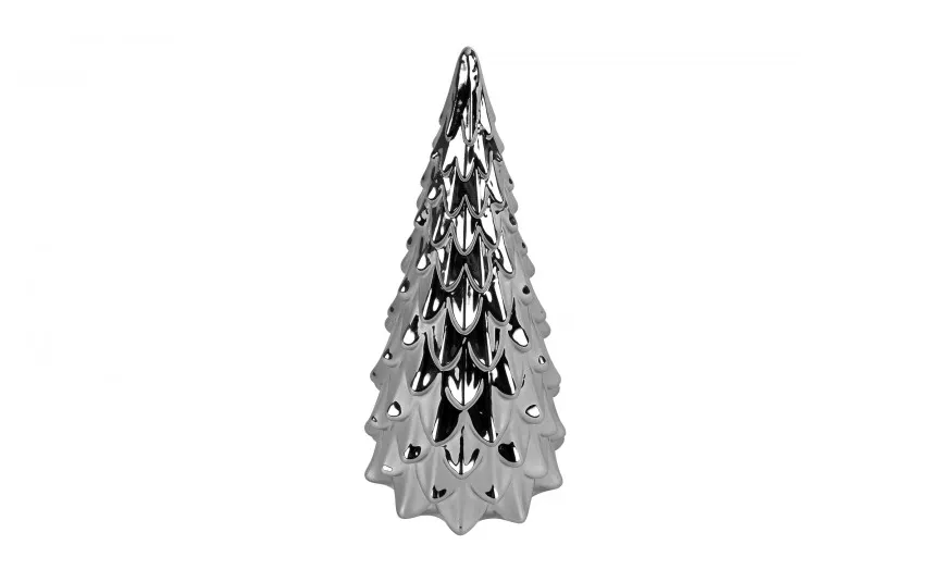 Ewax Choinka ceramiczna mała srebrna 27 cm Discount