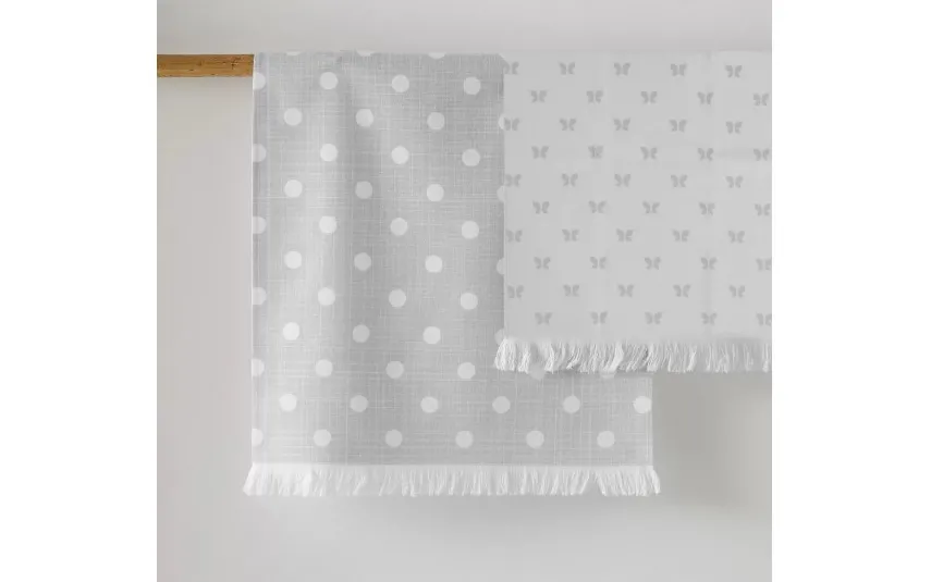 Manterol Ściereczka kuchenna 50x70 cm Multiusos Kropki szare tło 055 12 Best
