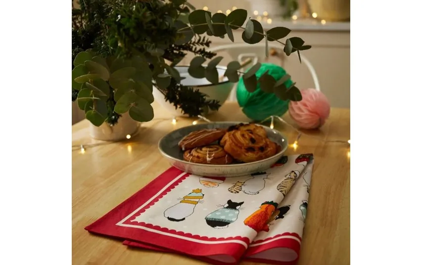 Ulster Weavers Ściereczka kuchenna 48x74 cm Xmas Cats in waiting 028CCAW Outlet