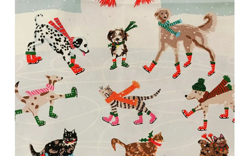 Ulster Weavers Ściereczka kuchenna 48x74 cm Xmas Ice Skating 028SKAN Outlet