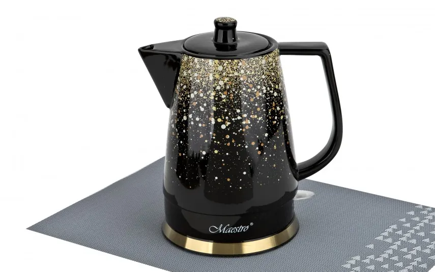 Maestro Czajnik elektryczny 1,5 L ceramiczny MR-074 Gold Fashion