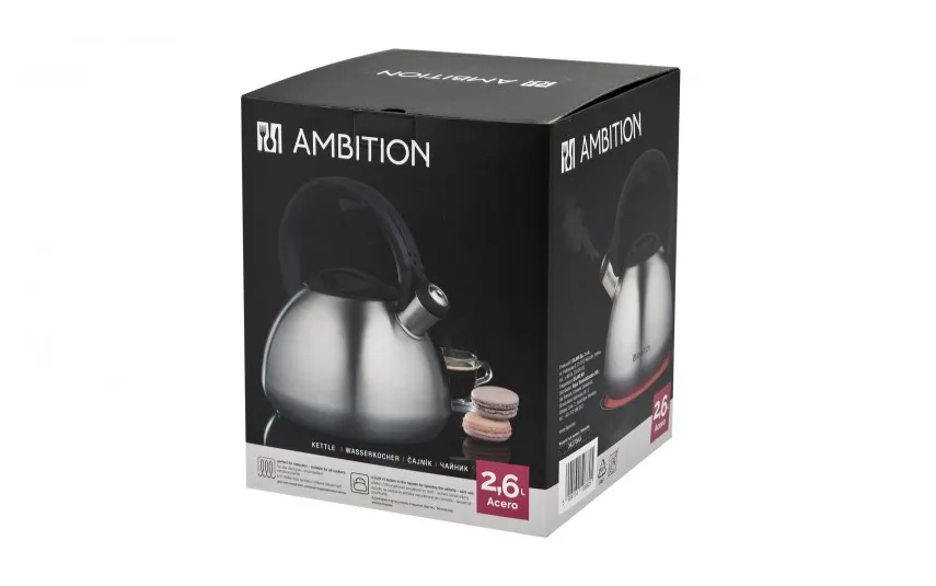 Ambition Czajnik tradycyjny 2,6 L Acero Silver Discount