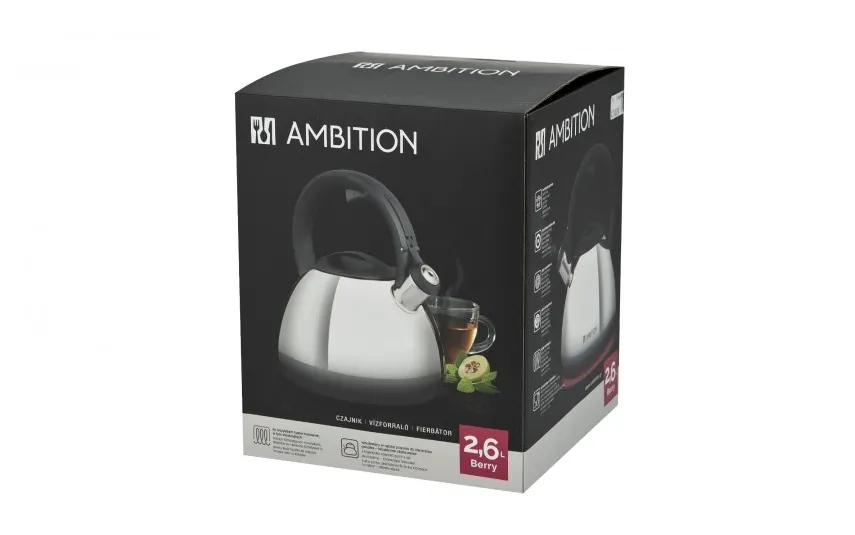 Ambition Czajnik tradycyjny 2,6 L Berry Silver Discount