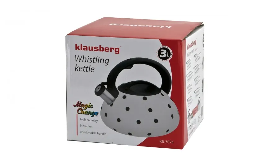 Klausberg Czajnik tradycyjny 3 L magiczny biały w kropki KB-7074 Online