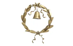 Art-Pol Dekoracja świąteczna Wianek metalowy złoty 38 cm Online