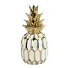 Art-Pol Dekoracja z ceramiki Ananas biało-złoty 164411 Sale