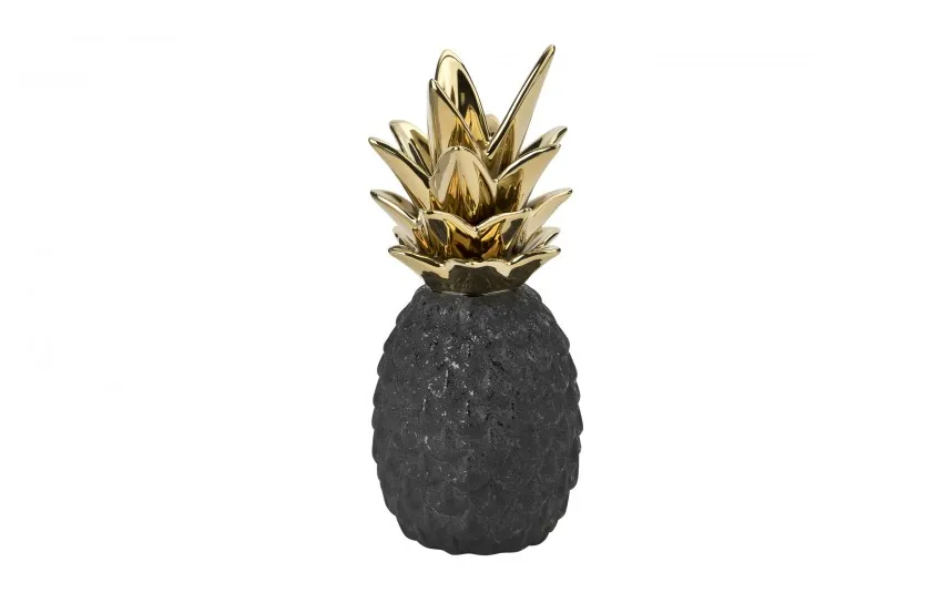Art-Pol Dekoracja z ceramiki Ananas czarno-złoty 140724 Sale