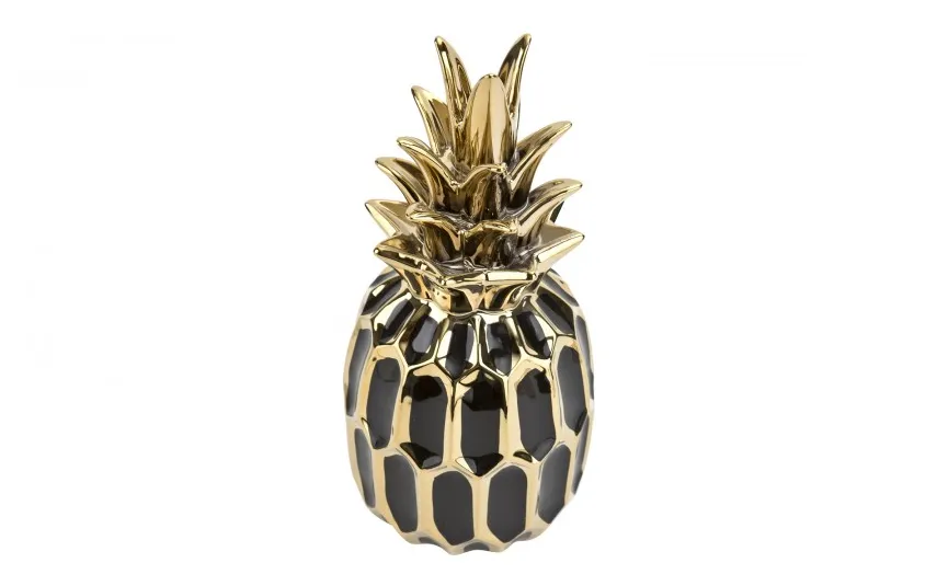Art-Pol Dekoracja z ceramiki Ananas czarno-złoty 164415 Best