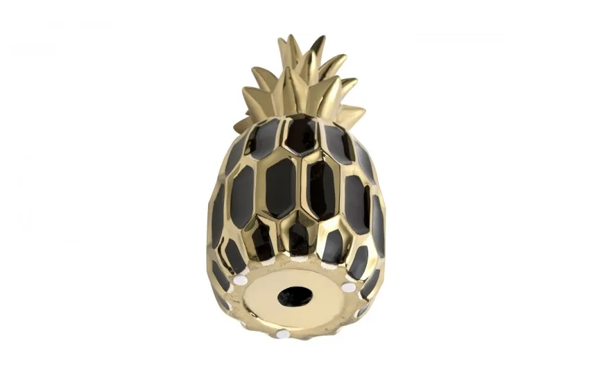 Art-Pol Dekoracja z ceramiki Ananas czarno-złoty 164415 Best
