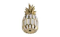 Art-Pol Dekoracja z ceramiki Ananas biało-złoty 164411 Sale