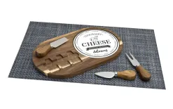 Mondex Deska do serwowania z nożami akacja MODERN KITCHEN 30x18x3cm Outlet