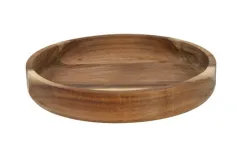 MPLCo Drewniany talerz 20 cm z wysokim rantem Akacja Best