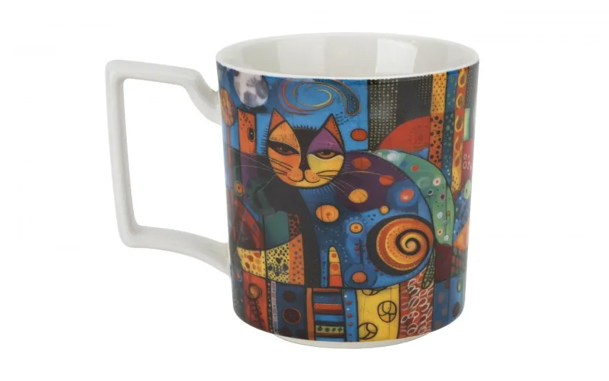Duo Duży kubek porcelanowy 750 ml Modern Cat Best