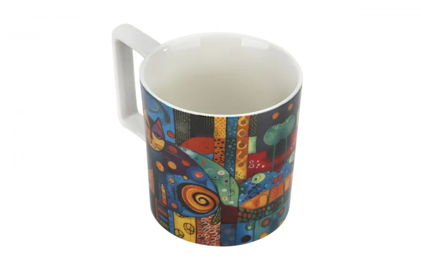 Duo Duży kubek porcelanowy 750 ml Modern Cat Best