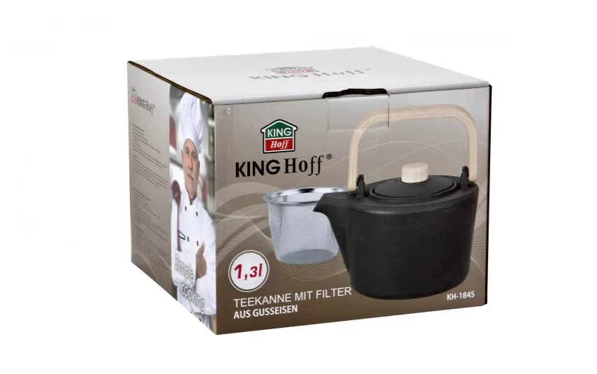 KingHoff Żeliwny dzbanek do herbaty z filtrem KH-1845 Clearance