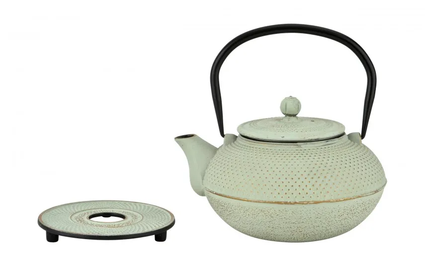 Witek Home Żeliwny zestaw do parzenia herbaty w stylu Japanese miętowy Outlet