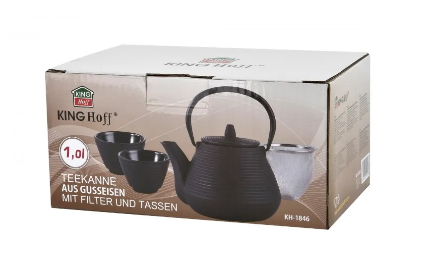 KingHoff Żeliwny zestaw do parzenia herbaty KH-1846 Hot