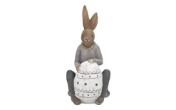 Dekor Pap Figurka Królik przy jajku 42 cm chłopiec Outlet