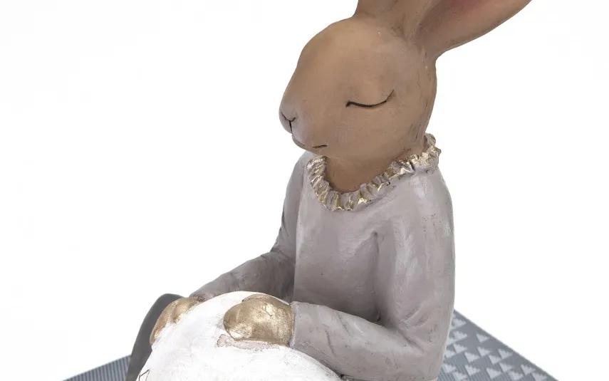 Dekor Pap Figurka Królik przy jajku 42 cm chłopiec Outlet