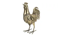 Art-Pol Figurka metalowa Kura złota H36,5 cm New