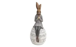 Dekor Pap Figurka ozdobna Królik na jajku dziewczynka 46 cm Clearance