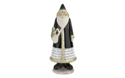 Witek Home Figurka ozdobna Mikołaj stojący czarno-złoty 30cm Best
