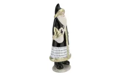 Witek Home Figurka ozdobna Mikołaj stojący czarno-złoty 30cm Best