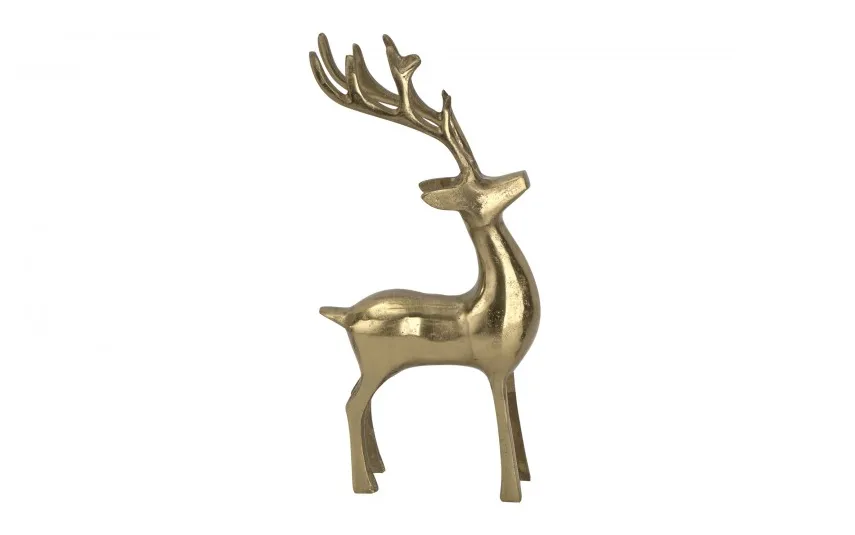 Ewax Figurka ozdobna Renifer H37 cm złota metalowa Sale