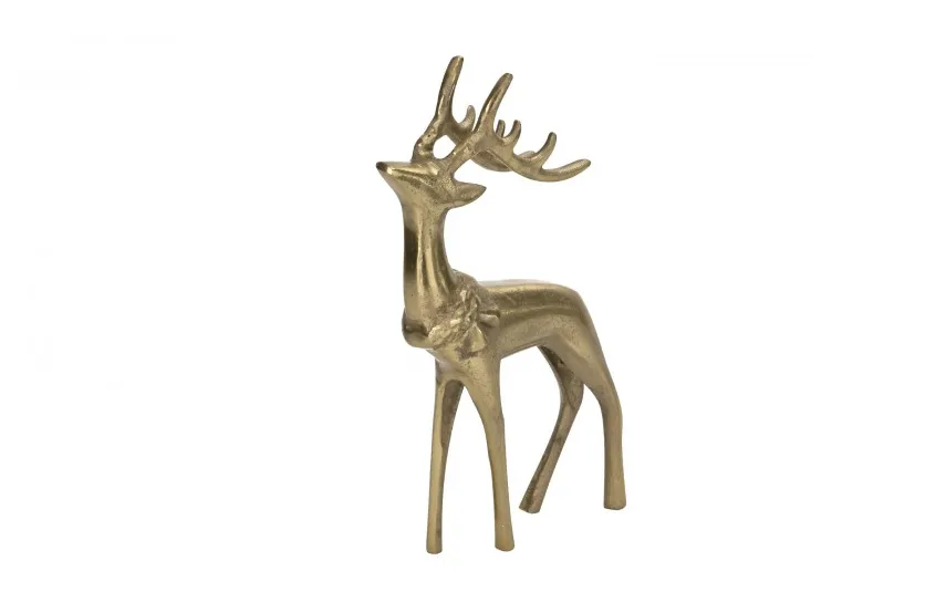 Ewax Figurka ozdobna Renifer H30,5 cm złota metalowa Best