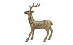 Ewax Figurka ozdobna Renifer H44,5 cm złota metalowa New