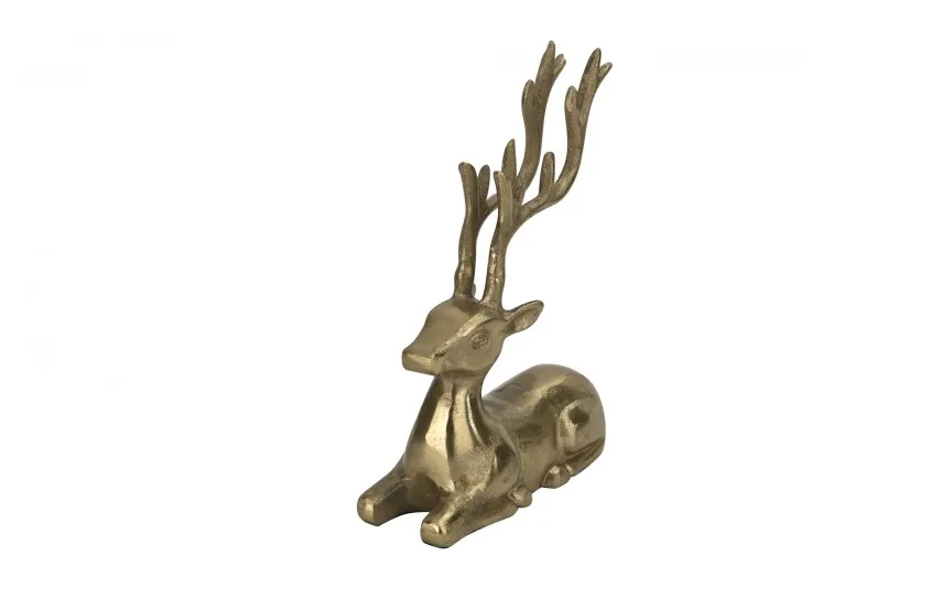 Ewax Figurka ozdobna Renifer H22,5 cm złota metalowa New